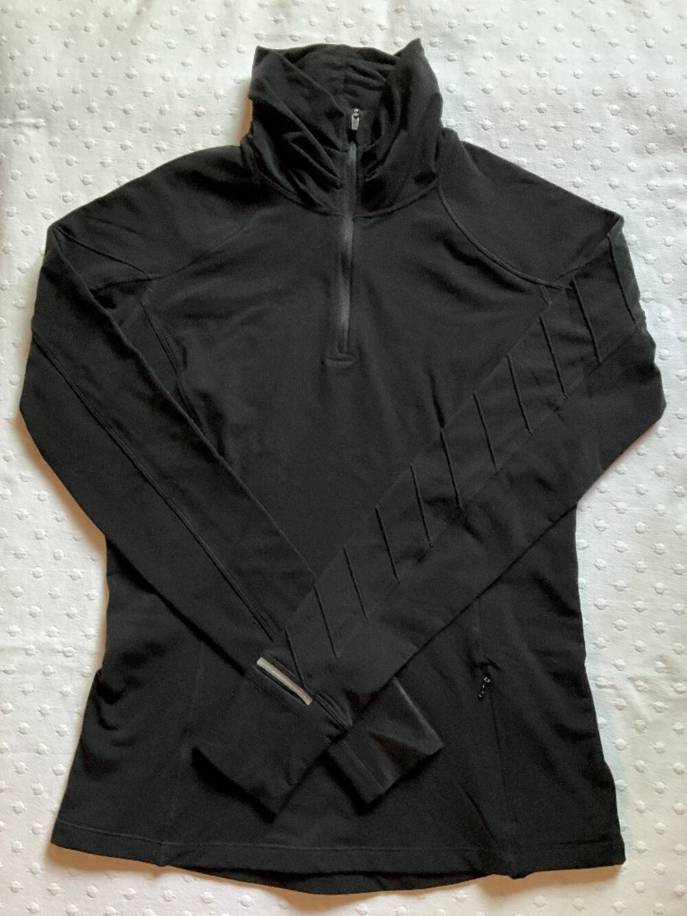 lululemon Women's Face The Frost 1/2 Zip Pullover, Black, Sz 8